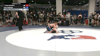 80 kg Cons. Sub-rd Of 32 - Cole Sackett, Angry Fish Wrestling vs Dax Koedam, Powerhouse Wrestling Club