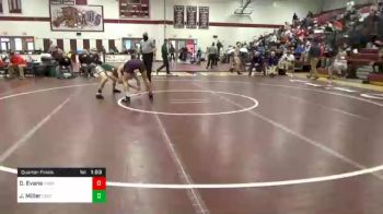 138 lbs Quarterfinal - Dylan Evans, Chartiers Valley vs Josh Miller, Central Dauphin