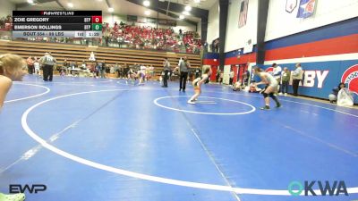 98 lbs Rr Rnd 4 - Zoie Gregory, Tulsa Blue T Panthers vs Emerson Rollings, Tulsa Blue T Panthers