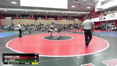 128 lbs Semifinal - Dominick Clark, Middletown High School vs Gio Cuevas, De La Salle High School
