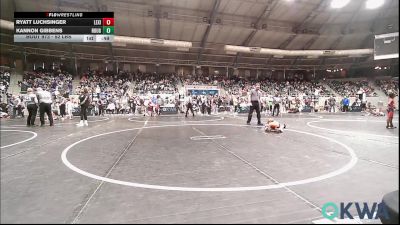 52 lbs Consi Of 8 #2 - Ryatt Luchsinger, Lexington Wrestling Club vs Kannon Gibbens, Rough Riders