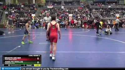 75 lbs Cons. Round 2 - Bradyn Archer, TEAM GRIND HOUSE vs Anselmo Deollos, Nebraska Elite