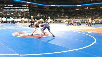 138 Class 2 lbs Quarterfinal - Eli Manley, Seneca vs Carson Vandoremalen, Excelsior Springs