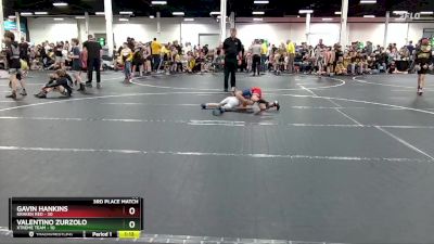 56 lbs Placement (4 Team) - Valentino Zurzolo, Xtreme Team vs Gavin Hankins, Kraken Red