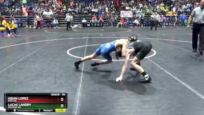 96 lbs Champ. Round 1 - Aidan Lopez, NWo WC vs Lucas Landry, Mustang WC