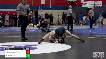 107 lbs Final - Bruce Anderchak, Quaker Valley vs Cam Baker, Burrell