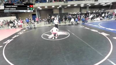 126 lbs Quarterfinal - Lukas Quartz, Unattached vs Casey Janicki, Unattached