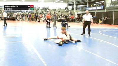 126 lbs Quarterfinal - Brayden Boccia, MA vs Cj Caines, PA