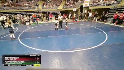 53 lbs Cons. Round 1 - Trey Merkley, Uintah Wrestling vs Mavrik Mckeachnie, Champions Wrestling Club