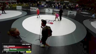 150 lbs Cons. Round 4 - Ezekiel Fellman, California vs Evan Johnson, California