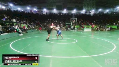 285 lbs Champ. Round 1 - Max Amberger, Batesville vs Haydon Standlee, Alexandria Monroe H.S