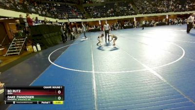 56 lbs Champ. Round 1 - Bo Rutz, Iowa vs Dake Zwanziger, Immortal Athletics WC