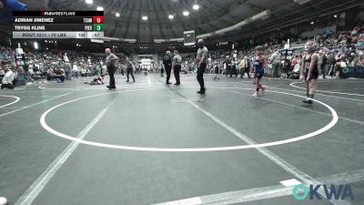 70 lbs Round Of 32 - Adrian Jimenez, Team Guthrie Wrestling vs Trygg Kline, Piedmont
