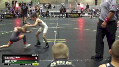 60 lbs Round 5 (6 Team) - Elias Holyfield, Belding Orange vs Kolby Pitzen, SWAT Gold