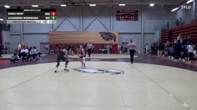 125 lbs 3rd Place Match - Owen West, Cornell College vs Alejandro Rodriguez, North Iowa Area Community College