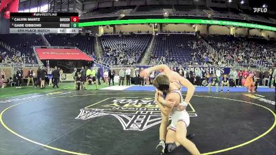 D1-138 lbs 5th Place Match - Calvin Martz, Davison HS vs Gabe Gibbons, Wyandotte Roosevelt