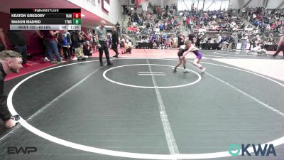 64 lbs Round Of 16 - Keaton Gregory, Vian Wrestling Club vs Mason Madrid, Team Tulsa Wrestling Club