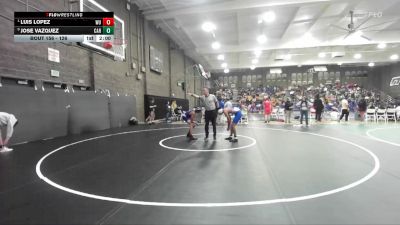 126 lbs Quarterfinal - Luis Lopez, Washington Union vs Jose Vazquez, Caruthers
