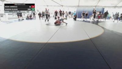 96 lbs Cons. Semi - Damian Olguin, Rough House Wrestling Club vs Noah Arreola, Dark Horse