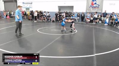 69 lbs Semifinal - Morgan Clifford, Chugach Eagles Wrestling Club vs Mckenzie Kuebler, Soldotna Whalers Wrestling Club