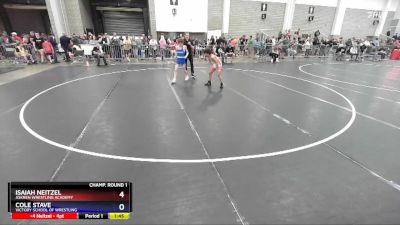 92 lbs Champ. Round 1 - Isaiah Neitzel, Askren Wrestling Academy vs Cole Stave, Victory School Of Wrestling