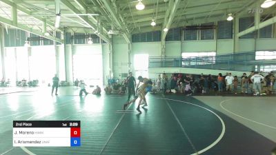 116 lbs 2nd Place - Joseph Moreno, Hawkeye WC vs Issac Arismendez, Unaffilated