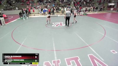 113 lbs Quarterfinal - Jackson Meinschein, Mt. Vernon vs Owen Blessinger, Southridge