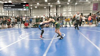 92 lbs Cons. Sub-quarters - Abel Port, Lions Den Wrestling vs Asher Jackson, Inland Northwest Wrestling Training Center