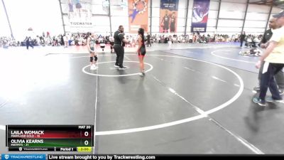 92 lbs Rd# 2 -10:30am Friday - Laila Womack, Maryland Gold vs Olivia Kearns, Mistfits