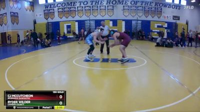 190 Gold Round 1 - Ryder Wilder, Camden County vs CJ McCutcheon, Riverview (Sarasota)