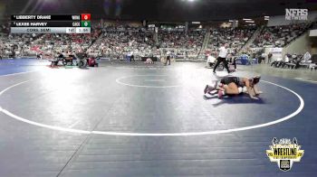 G5A-130 lbs Cons. Semi - Libberty Drake, WARNER (Girls) vs Lexee Harvey, CACHE (Girls)