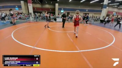 132 lbs Quarterfinal - Luke Burgar, Spartan Mat Club vs Jonathan Moss, 806 Elite Wrestling