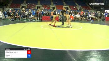 100 lbs Rnd Of 128 - Kaden Ercanbrack, Utah vs Christopher Dye, Arkansas