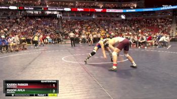 2A-132 lbs Quarterfinal - Kaiden Parker, Oskaloosa vs Mason Avila, Decorah