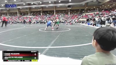 110 lbs Round 1 - Chase McAdams, Bluestem vs Gracelyn Molhoek, Derby