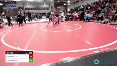 64 lbs Rr Rnd 2 - Hunter Wisdom, Caney Valley Wrestling vs Otto Vuocolo, R.A.W.