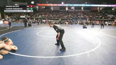 D 1 132 lbs Semifinal - Braden Sellers, Fontainebleau vs Carson Thibodeaux, Sulphur