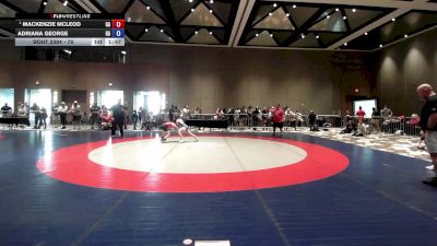 75 lbs Champ. Round 2 - Mackenzie McLeod, GA vs Adriana George, GA