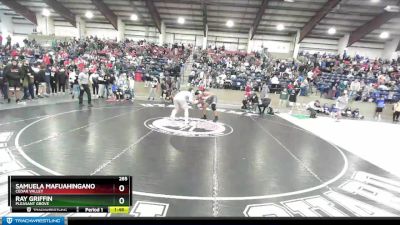 285 lbs Quarterfinal - Ray Griffin, Pleasant Grove vs Samuela Mafuahingano, Cedar Valley