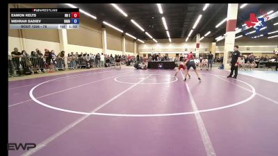 78 lbs Consi Of 4 - Eamon Kelts, NB Elite Wrestling Club vs Mehran Sadiev, Babak Nourzad Wrestling Club/ Gracie Barra Katy