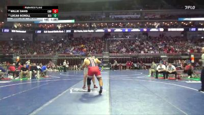 3A-285 lbs Champ. Round 1 - Willie Davis, Cedar Rapids Washington vs Lucas Scholl, Dallas Center-Grimes