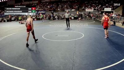 D 2 132 lbs Champ. Round 2 - Jacob Kershaw, North DeSoto vs Jacques Rougeau, E.D. White