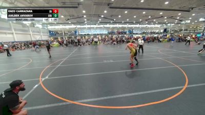 120 lbs Champ. Round 2 - Asilbek Anvarov, Unattached vs Enzo Carrazana, Doral Academy