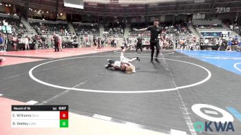 52 lbs Round Of 16 - Easton Williams, Oklahoma Phantom Wrestling Club (OPWC) vs Bronc Seeley, Cushing Tigers