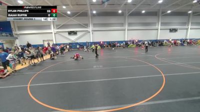106 lbs Champ. Round 1 - Dylan Phillips, Unattached vs Isaiah Ruffin, Ruffin Trained