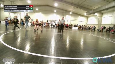 55 lbs Consolation - Kysen Morgan, Fort Gibson Youth Wrestling vs Lincoln Wright, Broken Arrow Wrestling Club