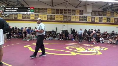 174 lbs 1st Place Match - Brock Kitchen, Fresno City College vs Rosalio Leal, Modesto Junior College