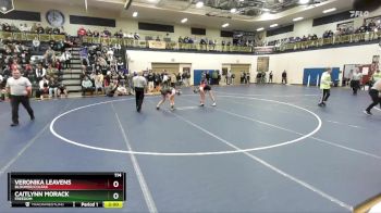 114 lbs Semifinal - Veronika Leavens, Bloomer/Colfax vs Caitlynn Morack, Freedom