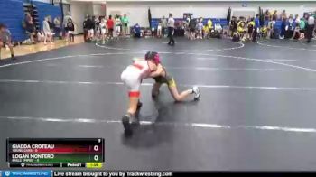 72 lbs Round 1 (8 Team) - Giadda Croteau, Young Guns vs Logan Montero, Eagle Empire