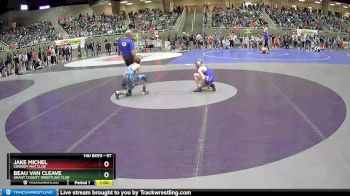 97 lbs Cons. Round 3 - Jake Michel, Cowboy Mat Club vs Beau Van Cleave, Grant County Wrestling Club